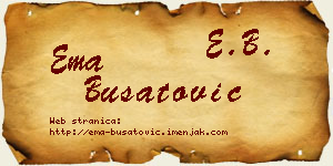 Ema Bušatović vizit kartica